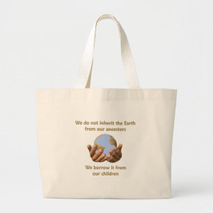 Bolso De Tela Gigante Totebag del Día de la Tierra