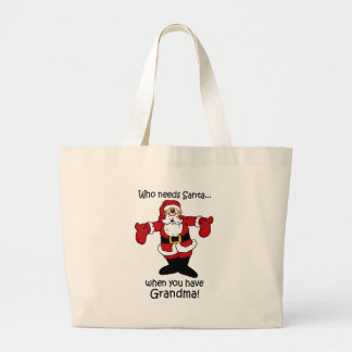 Bolso De Tela Gigante Totebag del navidad de la abuela