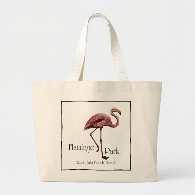 Bolso De Tela Gigante Totebag del parque del flamenco (Frente)