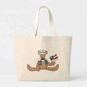 Bolso De Tela Gigante Totebag patriótico del oso de peluche