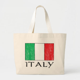 Bolso De Tela Gigante Totebag retro de la bandera de Italia