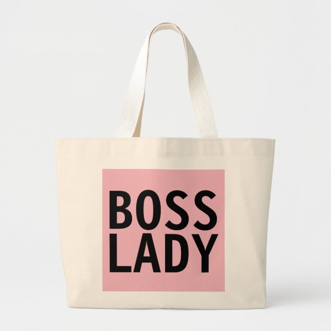 Bolso De Tela Gigante Totes BOSS LADY PINK (Frente)