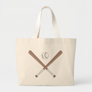Bolso De Tela Gigante Totes de béisbol y pelota de Personalizable