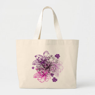 Bolso De Tela Gigante Totes de la orquídea hawaiana Wahine Lace