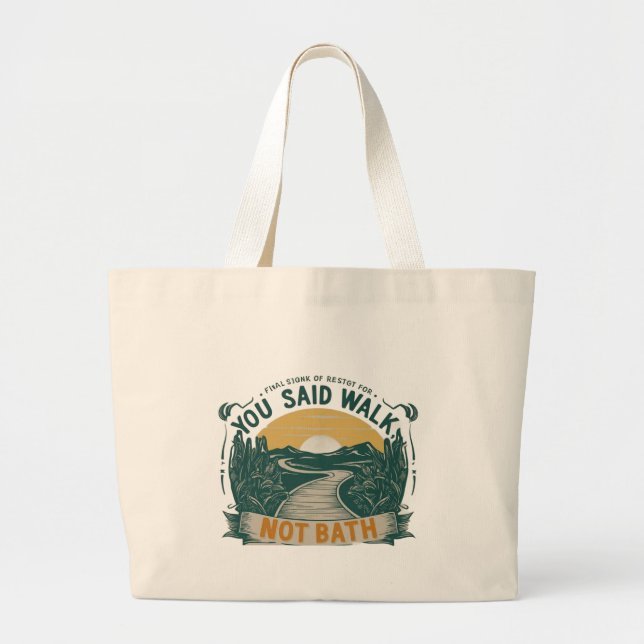 Bolso De Tela Gigante Traición del tiempo de baño (Frente)