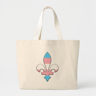 Bolso De Tela Gigante Transgender pride fleur-de-lis 