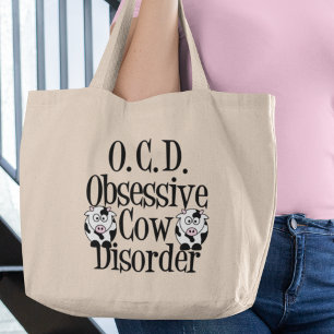 Bolso De Tela Gigante Trastorno obsesivo de la vaca