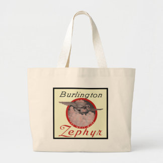 Bolso De Tela Gigante Tren de Burlington Zephyr