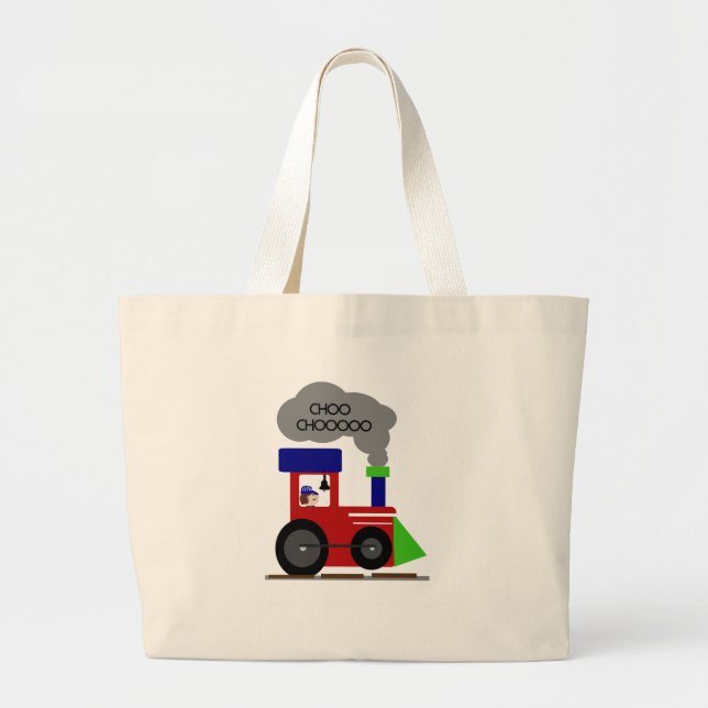 Bolso De Tela Gigante Tren de Choo Choo (Frente)