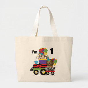 Bolso De Tela Gigante Tren de la jungla Primera camisetas de cumpleaños