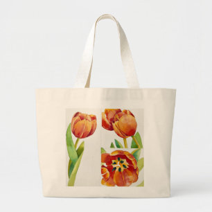 Bolso De Tela Gigante Tres estudios del tulipán en un 2013 seguro