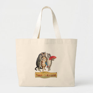 Bolso De Tela Gigante Tres Gatitos Ilustración de Mamá Oca