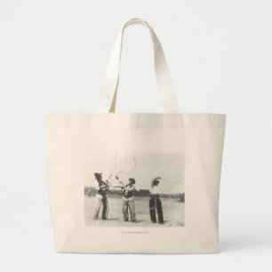 Bolso De Tela Gigante Tres hombres lassoing.