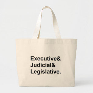 Bolso De Tela Gigante Tres Ramas del Gobierno Ejecutivo Legislativo