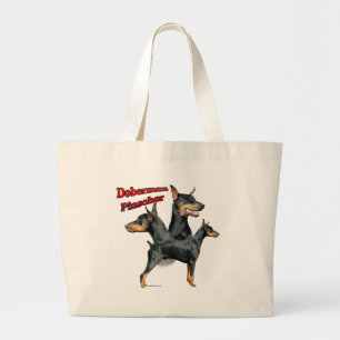 Bolso De Tela Gigante Trío 2 del Pinscher del Doberman