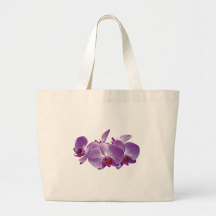 Bolso De Tela Gigante Trío púrpura de la orquídea