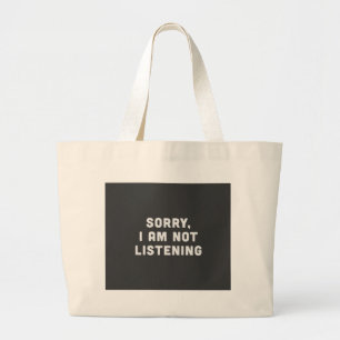 Bolso De Tela Gigante Triste, no estoy escuchando
