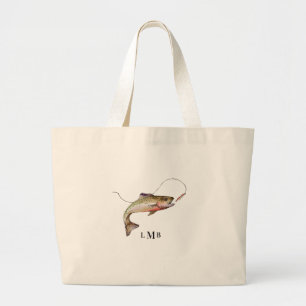 Bolso De Tela Gigante Trucha personalizada para pesca