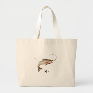 Bolso De Tela Gigante Trucha personalizada para pesca