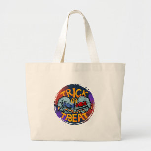 Bolso De Tela Gigante Truco o trato - Mano Zombie con Candy