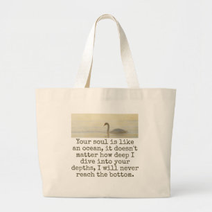 Bolso De Tela Gigante Tu Alma Es Un Océano - Cita De Belleza