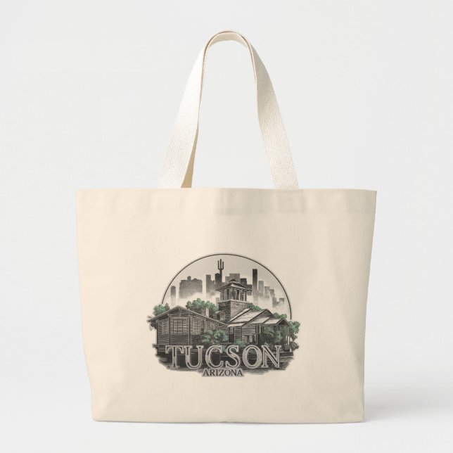 Bolso De Tela Gigante Tucson City Arizona Estados Unidos (Frente)