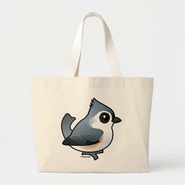 Bolso De Tela Gigante Tufted Titmouse (Frente)