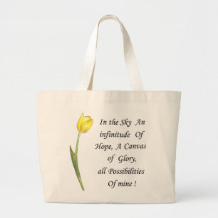 Bolso De Tela Gigante Tulip amarillo