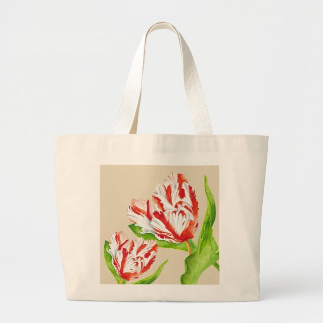 Bolso De Tela Gigante Tulip Estella Rijnveld en un gran Tote (Frente)