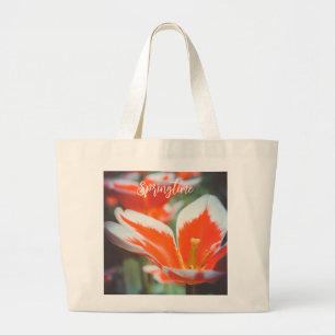 Bolso De Tela Gigante Tulipanes rojos