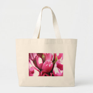 Bolso De Tela Gigante Tulipanes rosados