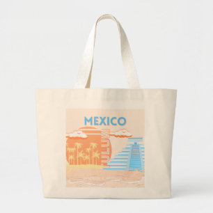 Bolso De Tela Gigante Tulum, México, arte de viajes, playa de verano