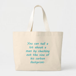 Bolso De Tela Gigante Turquesa de huella de carbono