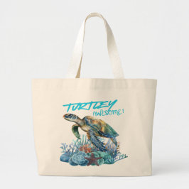 Bolso De Tela Gigante Turtle Tote