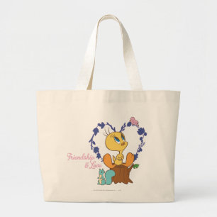 Bolso De Tela Gigante Tweety "Friendand Love"