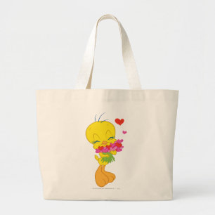 Bolso De Tela Gigante Tweety Hearts