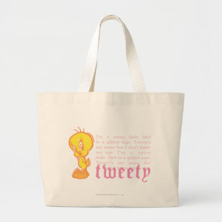 Bolso De Tela Gigante Tweety "Soy Un Pequeño Ave Dulce"