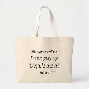 Bolso De Tela Gigante Ukulele Voices dice que debe jugar