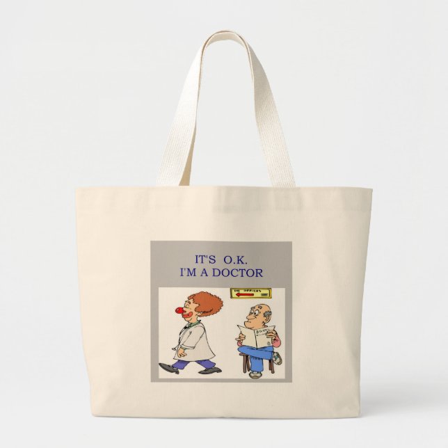 Bolso De Tela Gigante un chiste divertido del médico (Frente)