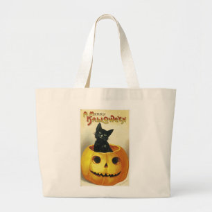 Bolso De Tela Gigante Un feliz gatito de Haloween