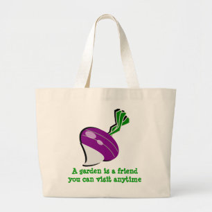 Bolso De Tela Gigante Un jardín es un amigo... adorable jardín de nabos.