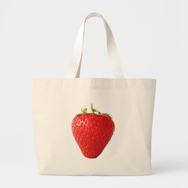 Bolso De Tela Gigante Un jtcnm de fresa roja (Frente)