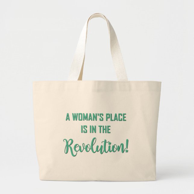 BOLSO DE TELA GIGANTE UN LUGAR DE MUJER... (Frente)