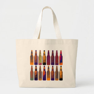 Bolso De Tela Gigante un patrón de botellas (cerveza)