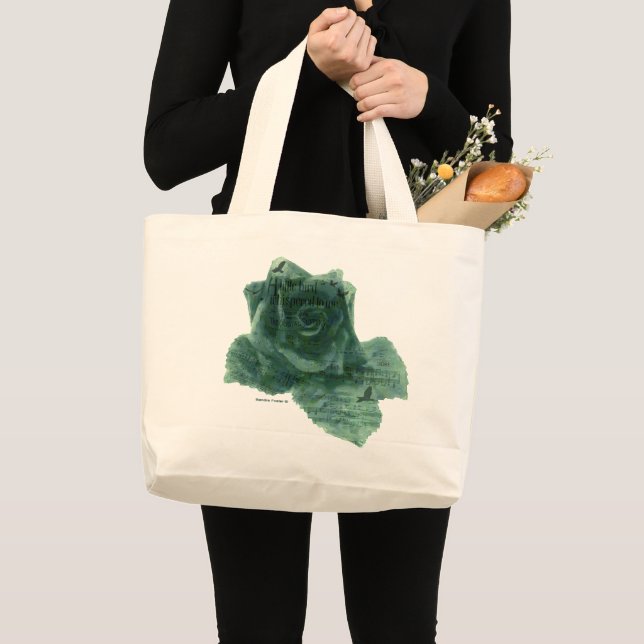 Bolso De Tela Gigante Un Pequeño Pájaro Me Dijo Rosa (Anverso (producto))