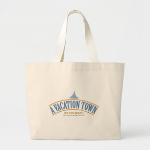 Bolso De Tela Gigante Un pueblo de vacaciones en la playa Tote Bag