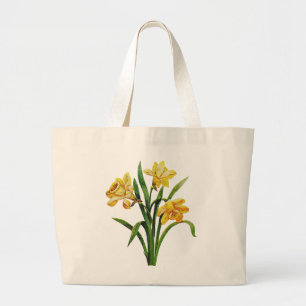 Bolso De Tela Gigante Una anfitriona dorada de los Daffodils bordados