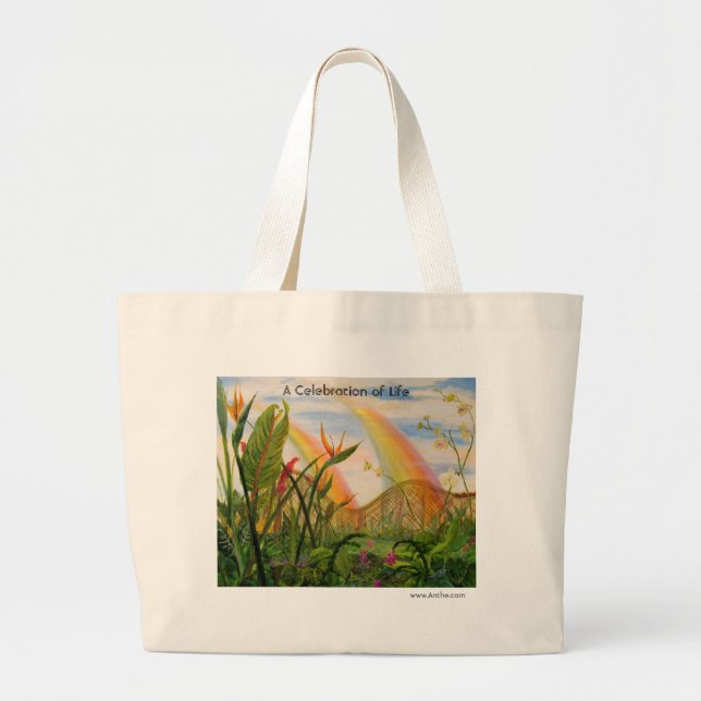 Bolso De Tela Gigante Una celebración de la vida (Frente)