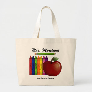 Bolso De Tela Gigante Una manzana para el Tote de profesores por SRF