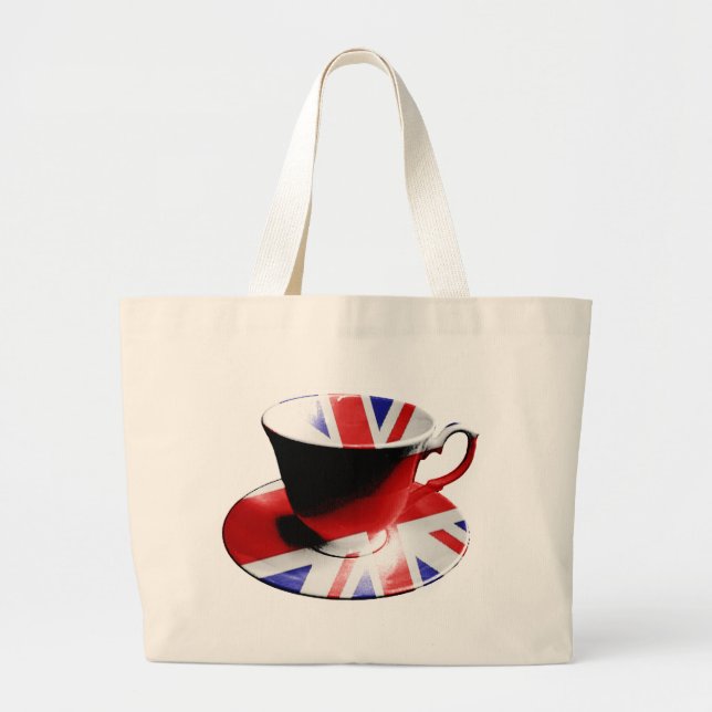 Bolso De Tela Gigante Una taza agradable de té inglés (Frente)